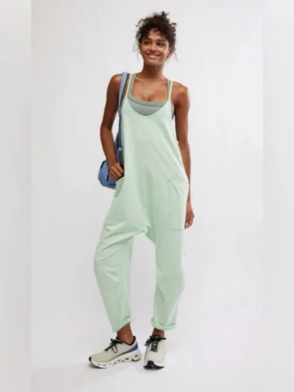 NWT Free People Movement Hot Shot Onesie in Pistachio